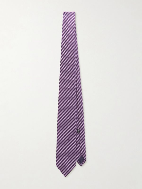 8.5cm Striped Silk-Jacquard Tie