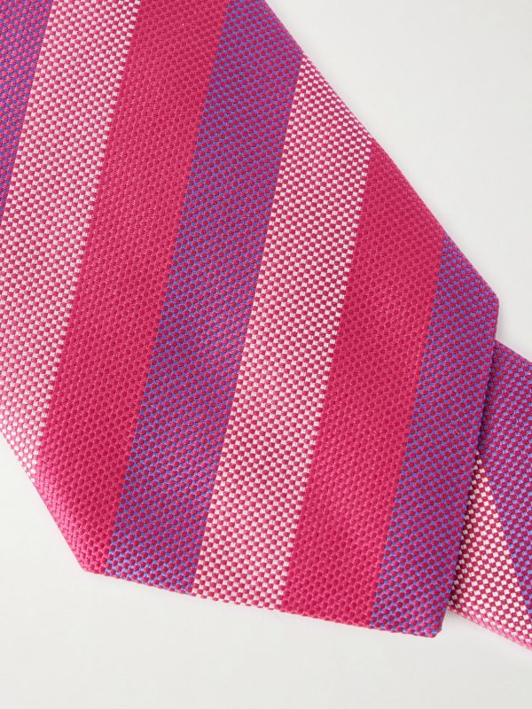 8.5cm Striped Jacquard Silk Tie - CU 8.5cm Striped Jacquard Silk Tie - CU