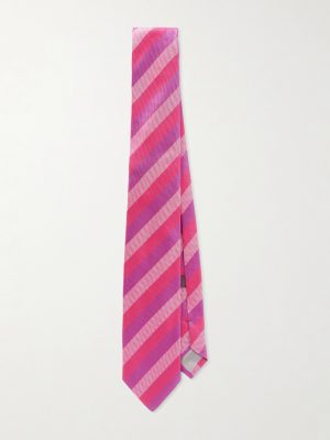 8.5cm Striped Jacquard Silk Tie