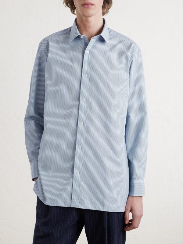 Striped Cotton-Poplin Shirt - OU Striped Cotton-Poplin Shirt - OU