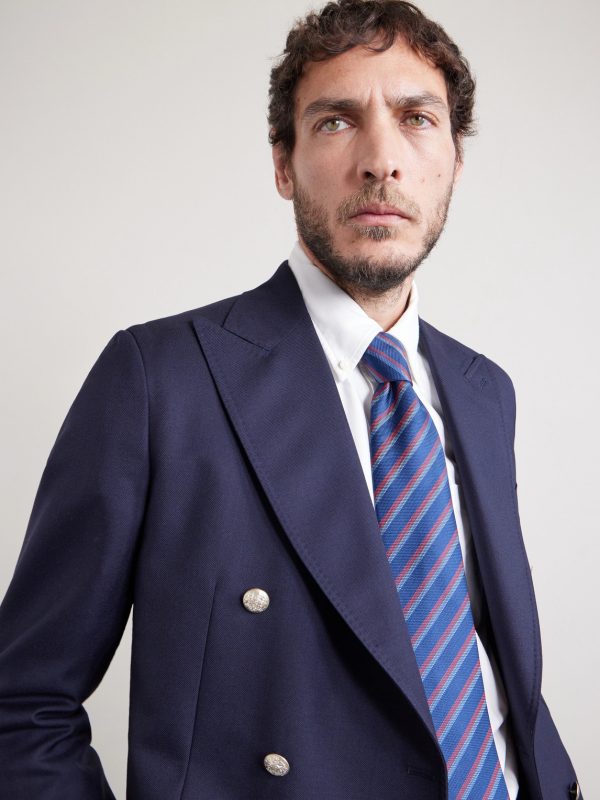 8.5cm Striped Silk-Jacquard Tie - FR
