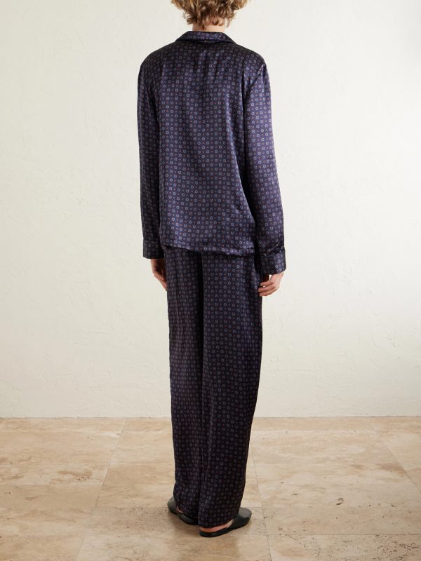 Brindisi 127 Camp-Collar Printed Silk-Satin Pyjama Set - BK Brindisi 127 Camp-Collar Printed Silk-Satin Pyjama Set - BK