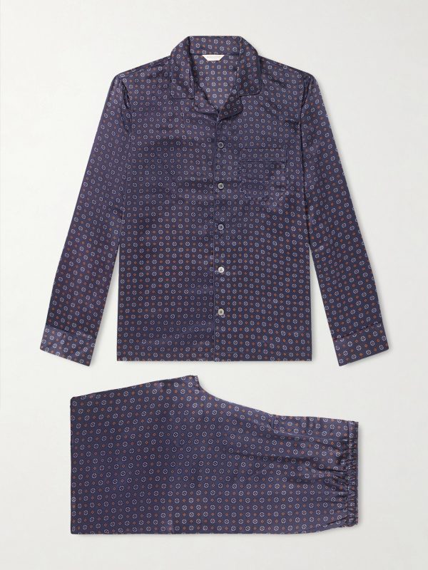 Brindisi 127 Camp-Collar Printed Silk-Satin Pyjama Set Brindisi 127 Camp-Collar Printed Silk-Satin Pyjama Set