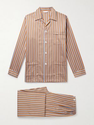 Wellington Striped Cotton-Poplin Pyjama Set