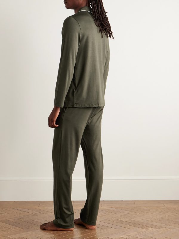 Basel Stretch-Micro Modal Jersey Pyjama Set - BK Basel Stretch-Micro Modal Jersey Pyjama Set - BK