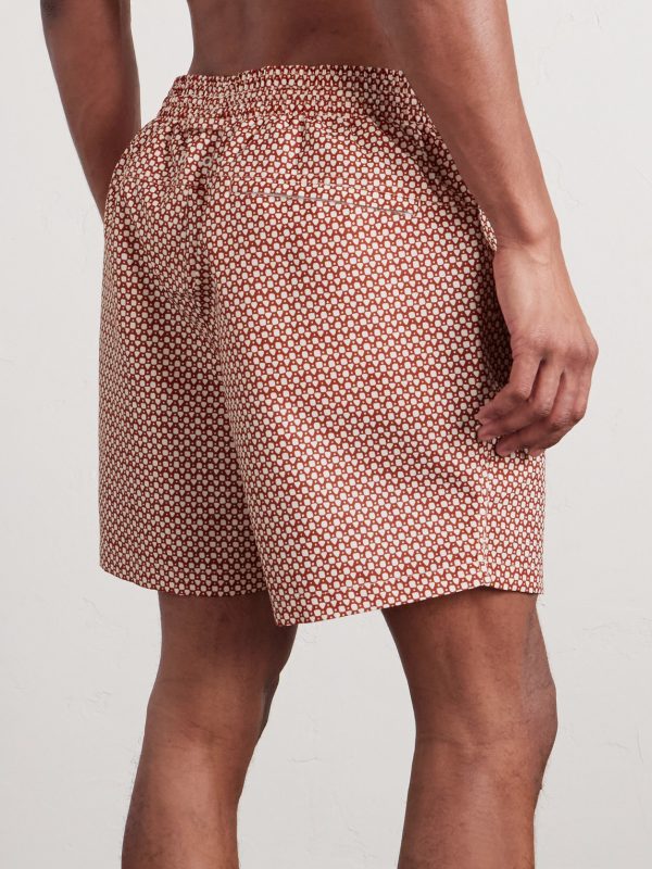 Tropez Straight-Leg Mid-Length Printed Swim Shorts - BK Tropez Straight-Leg Mid-Length Printed Swim Shorts - BK