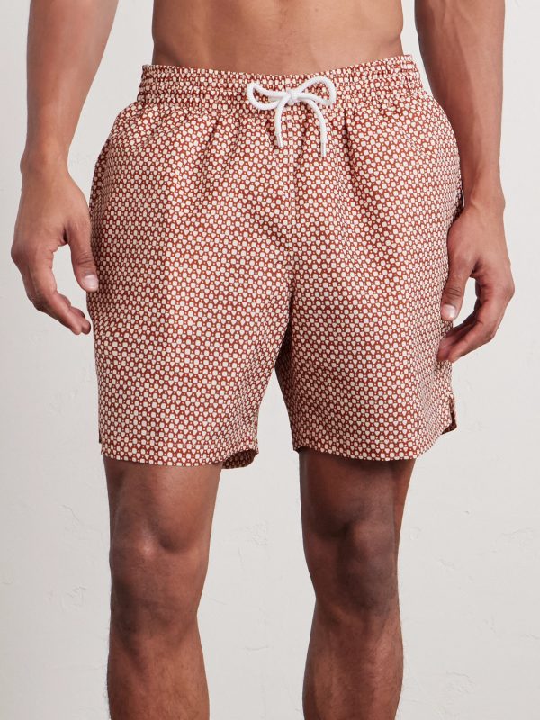 Tropez Straight-Leg Mid-Length Printed Swim Shorts - FR Tropez Straight-Leg Mid-Length Printed Swim Shorts - FR