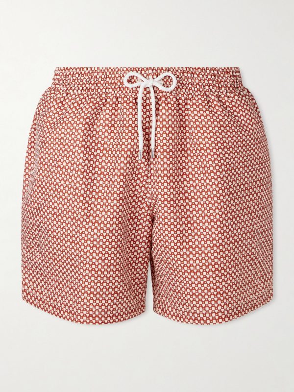 Tropez Straight-Leg Mid-Length Printed Swim Shorts Tropez Straight-Leg Mid-Length Printed Swim Shorts