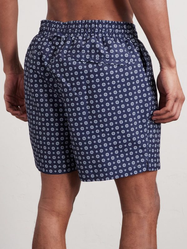 Tropez Straight-Leg Mid-Length Printed Swim Shorts - BK Tropez Straight-Leg Mid-Length Printed Swim Shorts - BK