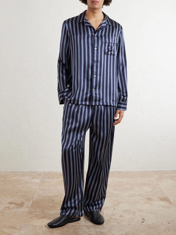 Brindisi Striped Silk-Satin Pyjama Set - OU Brindisi Striped Silk-Satin Pyjama Set - OU