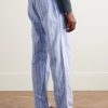 Arran 20 Straight-Leg Striped Herringbone Brushed-Cotton Pyjama Trousers - BK
