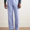 Arran 20 Straight-Leg Striped Herringbone Brushed-Cotton Pyjama Trousers - FR