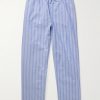 Arran 20 Straight-Leg Striped Herringbone Brushed-Cotton Pyjama Trousers
