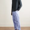 Arran 20 Straight-Leg Striped Herringbone Brushed-Cotton Pyjama Trousers - OU