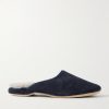 Shearling-Lined Suede Slippers Shearling-Lined Suede Slippers