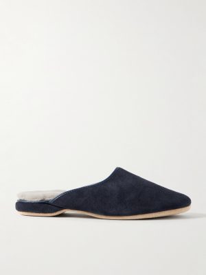 Shearling-Lined Suede Slippers Shearling-Lined Suede Slippers