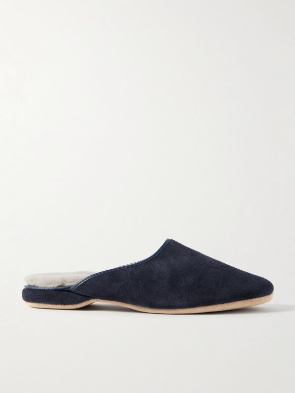 Shearling-Lined Suede Slippers Shearling-Lined Suede Slippers