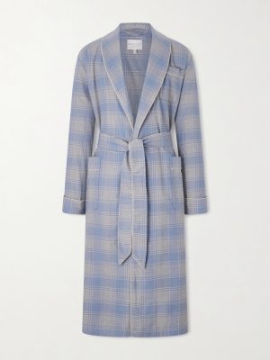 Kelburn 52 Belted Checked Cotton Robe