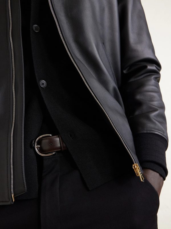 Leather Bomber Jacket - E2 Leather Bomber Jacket - E2