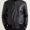Leather Bomber Jacket - FR Leather Bomber Jacket - FR