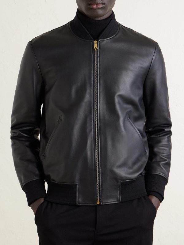 Leather Bomber Jacket - FR Leather Bomber Jacket - FR