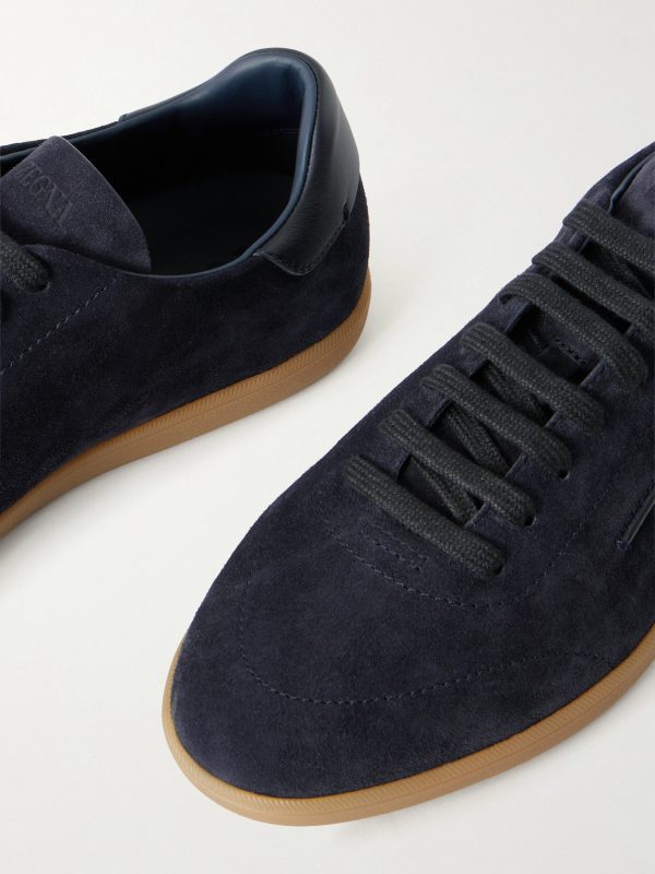 232 Leather-Trimmed Suede Sneakers - CU 232 Leather-Trimmed Suede Sneakers - CU