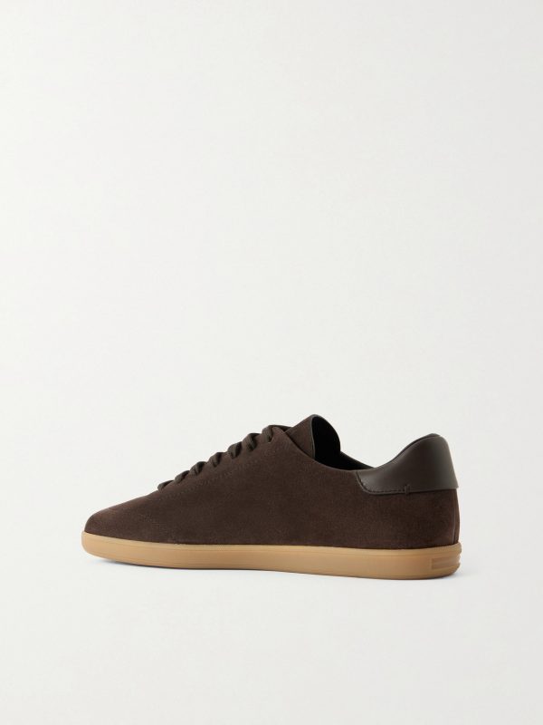 232 Leather-Trimmed Suede Sneakers - BK 232 Leather-Trimmed Suede Sneakers - BK
