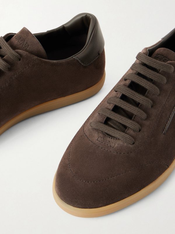 232 Leather-Trimmed Suede Sneakers - CU 232 Leather-Trimmed Suede Sneakers - CU