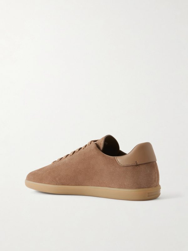 232 Leather-Trimmed Suede Sneakers - BK 232 Leather-Trimmed Suede Sneakers - BK