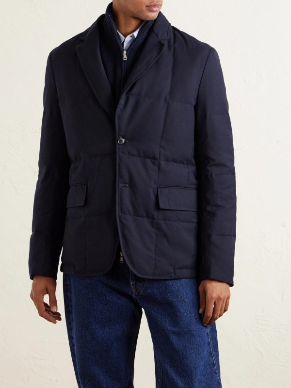 Quilted Wool-Twill Down Blazer - FR Quilted Wool-Twill Down Blazer - FR