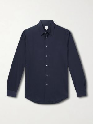 Slim-Fit Cotton-Jersey Shirt