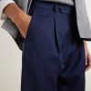 Tapered Pleated Checked Wool Trousers - CU Tapered Pleated Checked Wool Trousers - CU