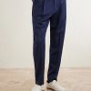 Tapered Pleated Checked Wool Trousers - FR Tapered Pleated Checked Wool Trousers - FR