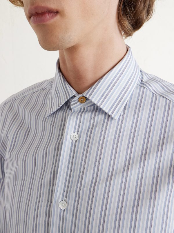 Slim-Fit Striped Cotton-Poplin Shirt - CU Slim-Fit Striped Cotton-Poplin Shirt - CU