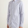 Slim-Fit Striped Cotton-Poplin Shirt - OU Slim-Fit Striped Cotton-Poplin Shirt - OU