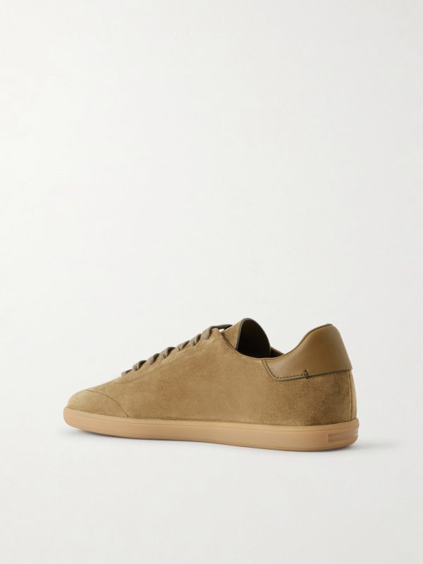 232 Leather-Trimmed Suede Sneakers - BK