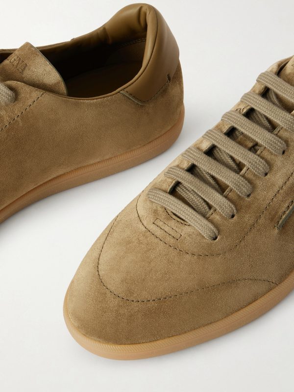 232 Leather-Trimmed Suede Sneakers - CU