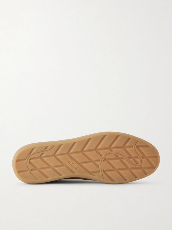 232 Leather-Trimmed Suede Sneakers - E1