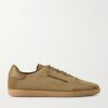232 Leather-Trimmed Suede Sneakers