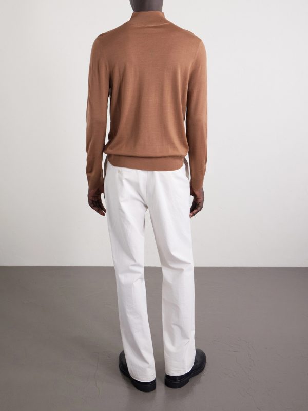 Merino Wool Half-Zip Sweater - BK