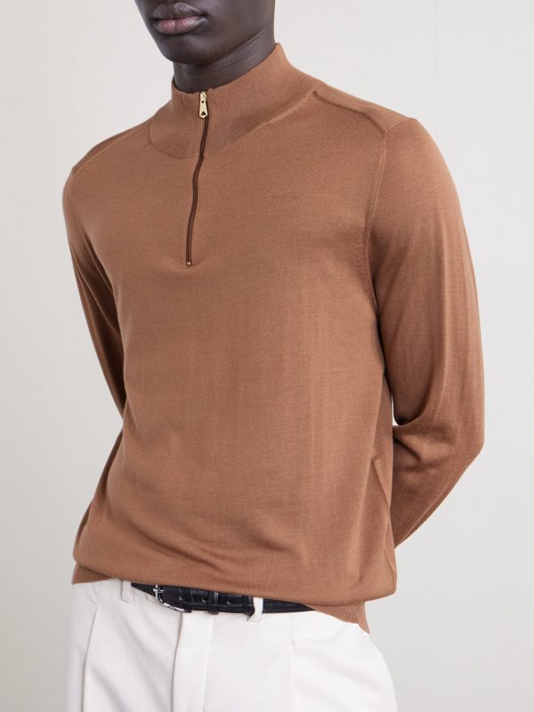 Merino Wool Half-Zip Sweater - FR
