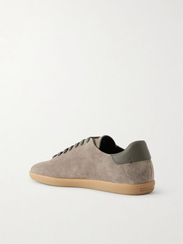 232 Leather-Trimmed Suede Sneakers - BK