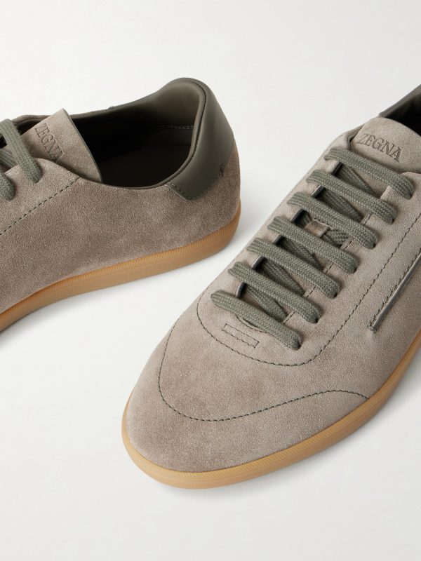 232 Leather-Trimmed Suede Sneakers - CU