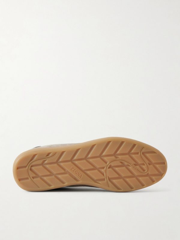 232 Leather-Trimmed Suede Sneakers - E1