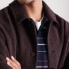 Striped Merino Wool Polo Sweater - CU Striped Merino Wool Polo Sweater - CU