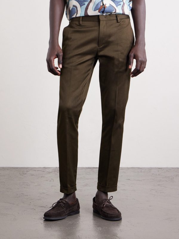 Slim-Fit Cotton-Blend Twill Chinos - FR