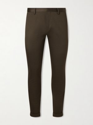 Slim-Fit Cotton-Blend Twill Chinos