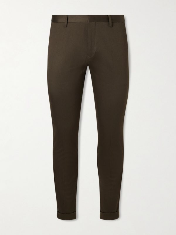 Slim-Fit Cotton-Blend Twill Chinos