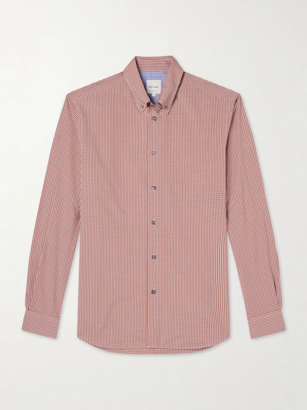 Button-Down Collar Checked Cotton-Poplin Shirt Button-Down Collar Checked Cotton-Poplin Shirt