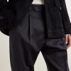 Tapered Pleated Checked Wool Trousers - CU Tapered Pleated Checked Wool Trousers - CU